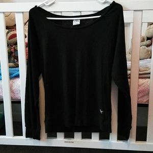 Victoria's secret pink black long sleeve shirt